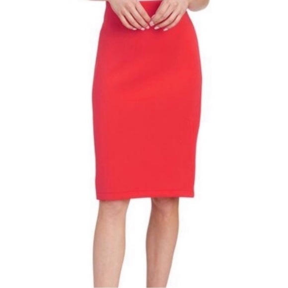 Carmen Marc Valvo Exposed Back Zipper Fitted Pencil Skirt NWT - Picture 1 of 5